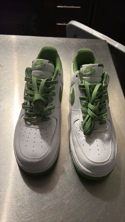 Nike Air Force 1s white and green
