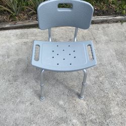 Shower Chair Is Got It Back On It. It’s Got Suction Cup Feet.