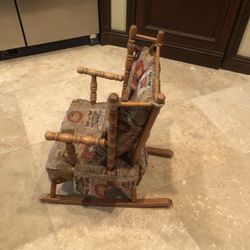 Child’s Vintage Wooden Rocker. 