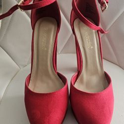 Red Heels With A Strap