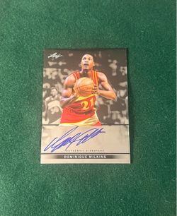 Dominique Wilkins - 2013 Leaf Metal Basketball - Authentic Signature on Card No BA - DW1 - Mint - Human Highlight Film - NBA Legendary Gem!