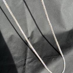 24” 3mm Moissanite Tennis Chain – 925 Sterling Silver – Diamond-Like Shine