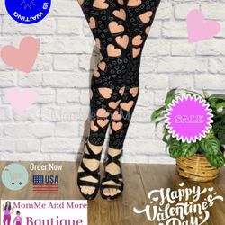NEW Womens Valentines Day Leggings Soft As Lularoe OS/TC for
