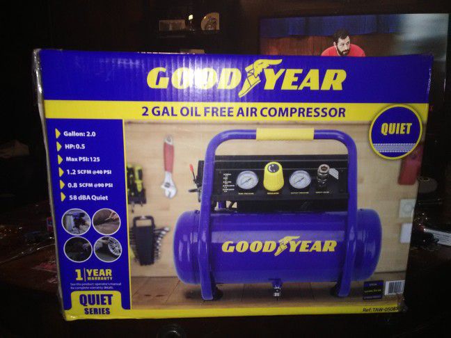 Goodyear 2 Gal Oil Free Air Compressor 