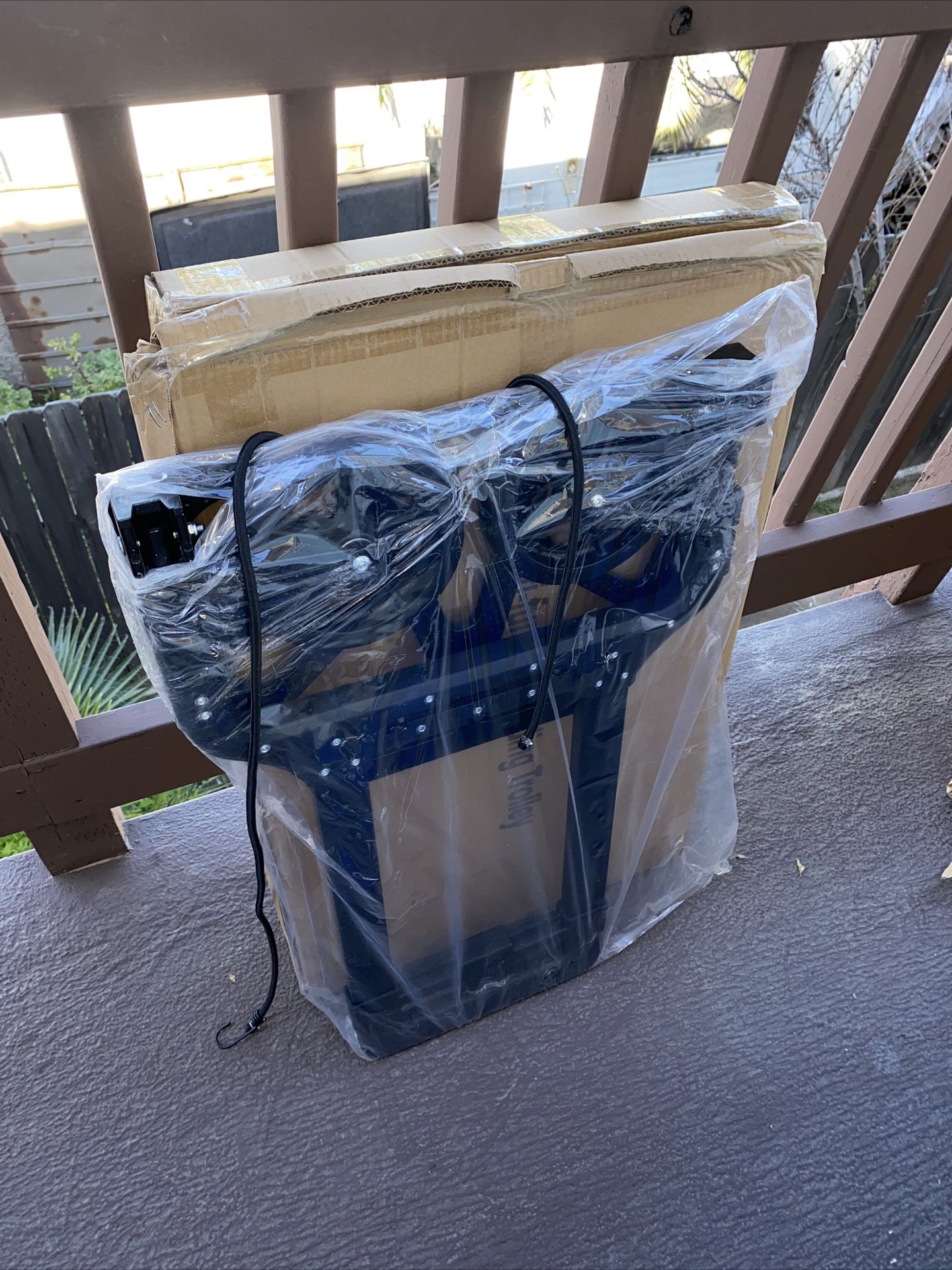 Dolly Diablito Folding Cart Luggage Trolley Hand Truck with Black Bungee Cord Black