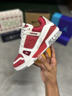 Men’s 9, Women’s 10.5 - Red Louis Vuitton Trainers 🍷