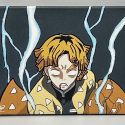 Demon Slayer Zenitsu Painting $65 Or Best Offer!