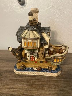 Nautical Ship House Resin Figurine