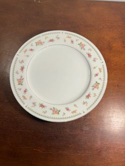 Vintage Floral Embellished Abingdon Fine Porcelain China Plate
