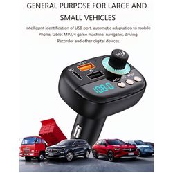 Bluetooth 5.1 FM Transmitter Car MP3 Player Hands-Free Car Kit Wireless Radio Audio Adapter, Charging [PD Fast Charge 20W + QC18W] Car Kit