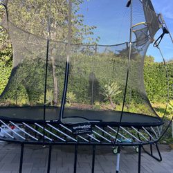 Springfree Trampoline Medium Oval with Safety Net & Basketball Hoop By