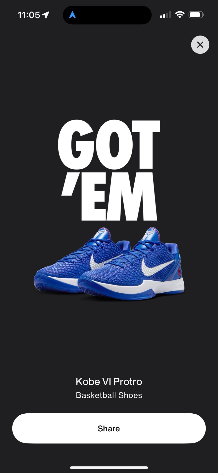 Nike Kobe Protro Dodgers Men's Size