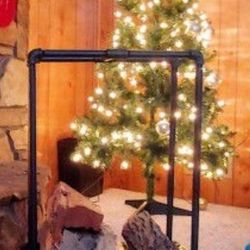 Handmade Rustic Industrial Firewood Rack/cart