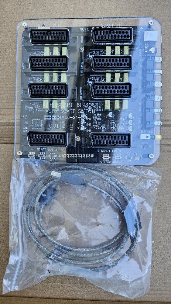 SCART Auto Switch 6-in 3-out RGB Switcher for Retro Gaming Consoles
