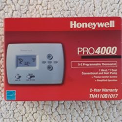 Honeywell Home Pro 4000 Programmable Thermostat Product Guide Operating  Manual 