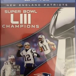 SUPER BOWL LIII Champions - New England Patriots (Blu-Ray + DVD!) NEW!