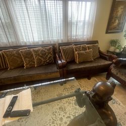 One Sofa + One Love Seat + Accent Chair + Coffee Table 