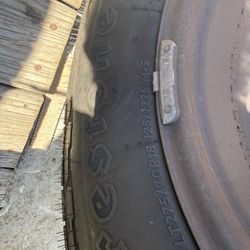  4 Firestone Tires  With Aluminum RimsFor A Pickup Truck 