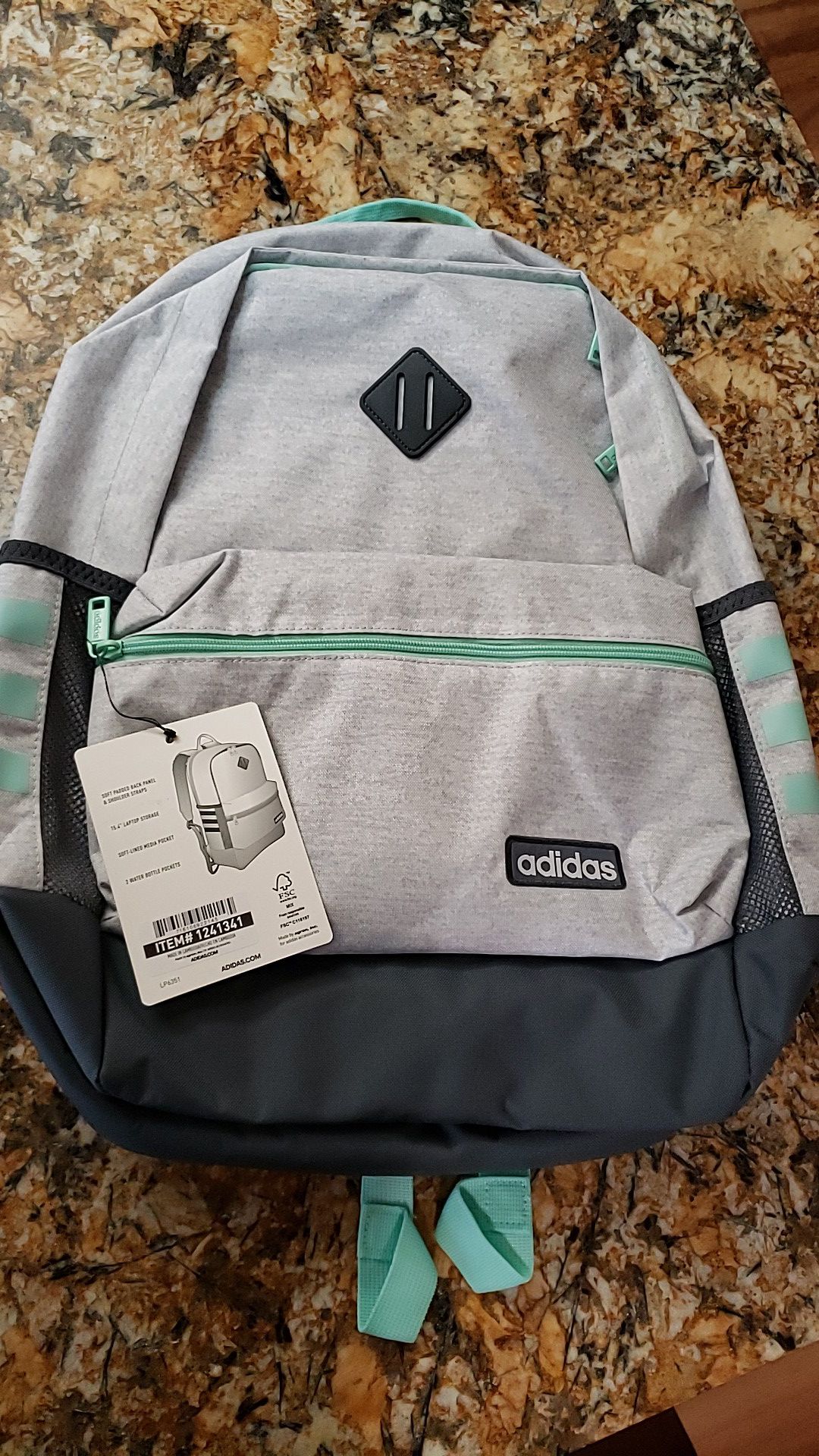 Adidas Core Backpack, Soft Padded Back Panel and Shoulder Straps, Shipped Only OB3