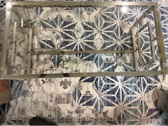 Metal and glass coffee table