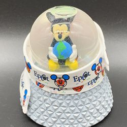 Walt Disney World  Epcot Spaceship Earth Mickey Mouse Countries Mini Snowglobe