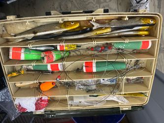 Plano tackle box with various items