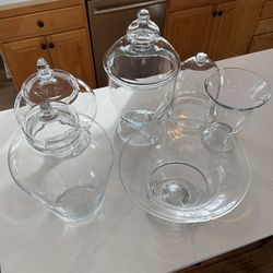 Various Glass Display Vases 