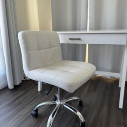 Office Desk Chair, Adjustable Rolling Task Chair with Backrest for Office, Home,  Computer, 360°,  Swivel,  Armless