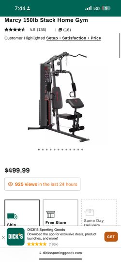 Used Marcy 150lb Stack Home Gym