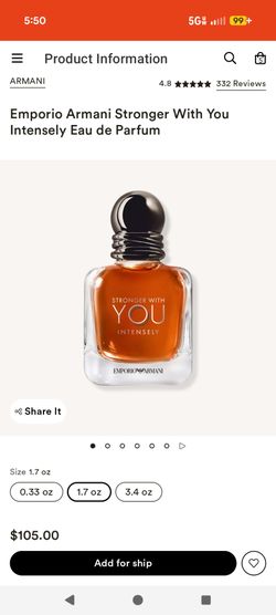 Armani stringer with YOU intensely