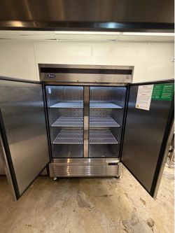 Atosa MBF8507GR 54-2/5 Inch 46.77 cu ft Reach-in Refrigerator Two Section Stainless Steel ENERGY STAR®