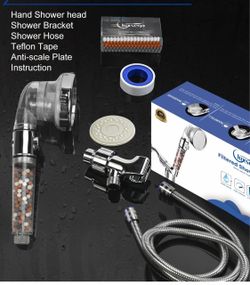 Filtered shower head for hard water
