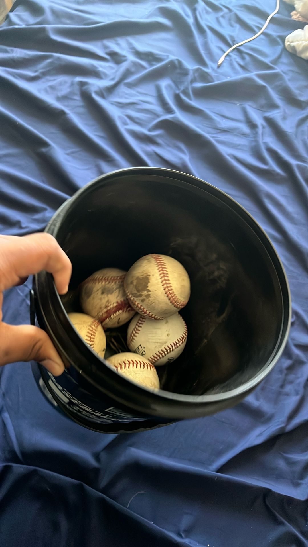 Bucket Of 5 Baseballs