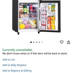 Mini Fridge With Freezer 