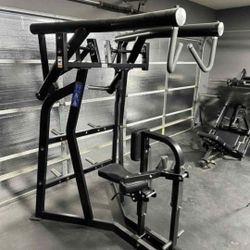 Fettle Fitness Plate Loaded High Lat Pull Down Gym Equipment Exercise Weight Machine