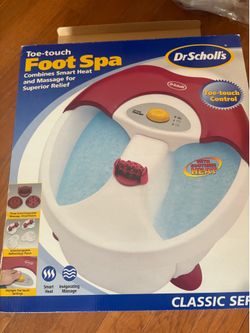 Dr. Scholl’s foot spa. New in plastic and box.