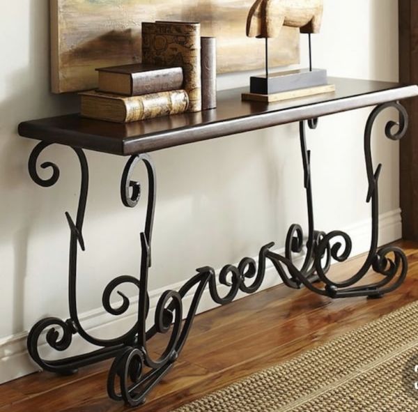 Pier one console tables with wrought iron legs/ two for Sale in Tacoma ...