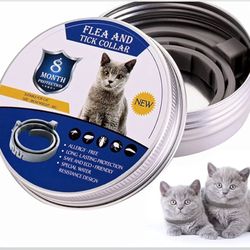 Flea Collar for Cats, Adjustable Flea and Tick Collar for Cats, 8 Months Protection