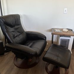 Chair & Ottoman Recliner Swivel S