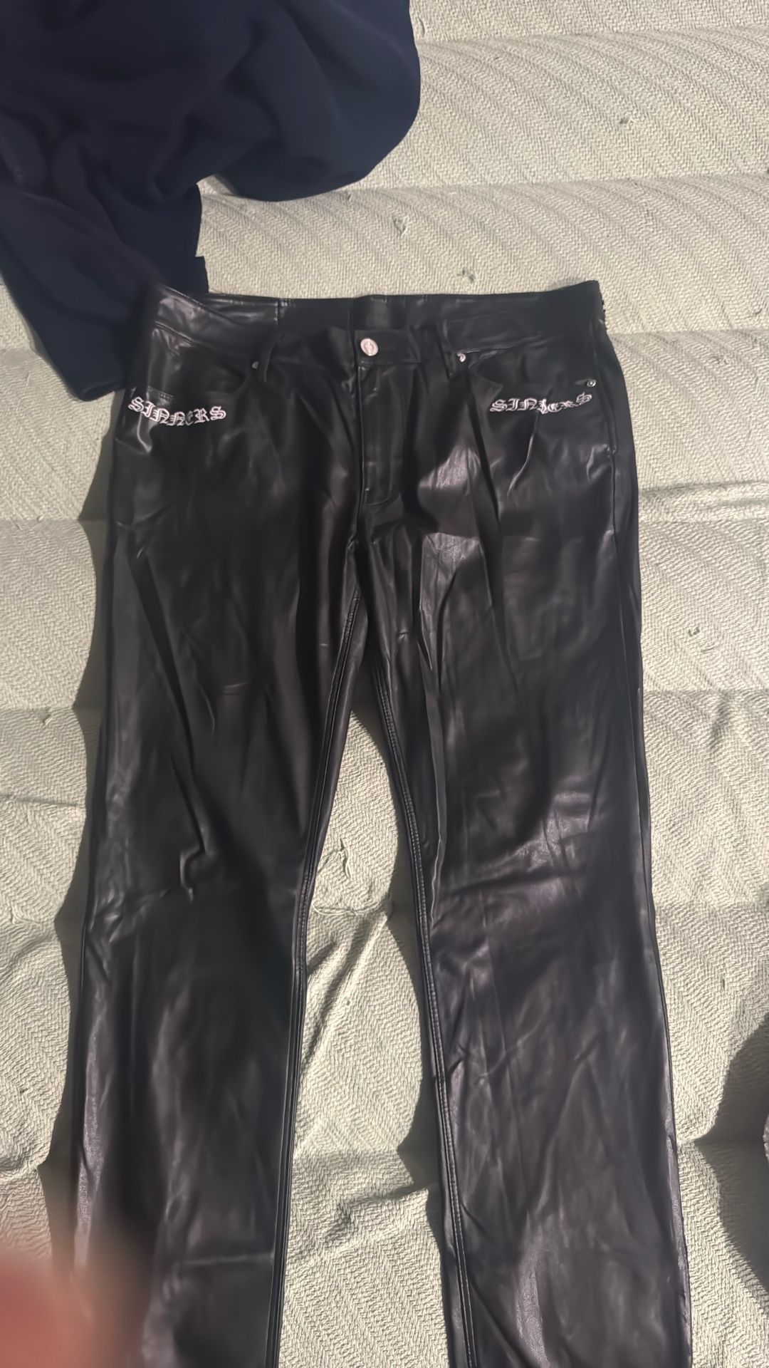 Rta Black Leather Pants /no Trades