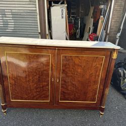 French 19 Century A Louis XVI Ormolu Mount Mahogany Console 