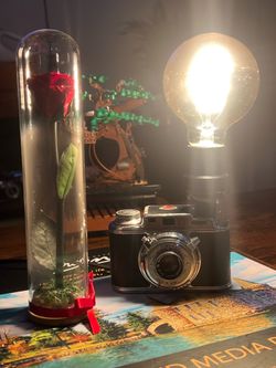Bolsey B-22 Set-O-Matic Wollensak 44mm Anastigmat Telescope Converted To Lamp 💡