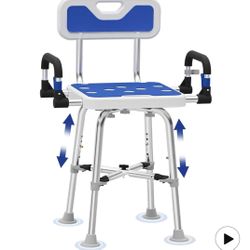 Shower Chair for Seniors Elderly Handicap Disabled Or Bariatric Adults, Heavy Duty 500 Lbs,Bench Seat for Inside Shower Stall and Bathroom Bath Tub wi