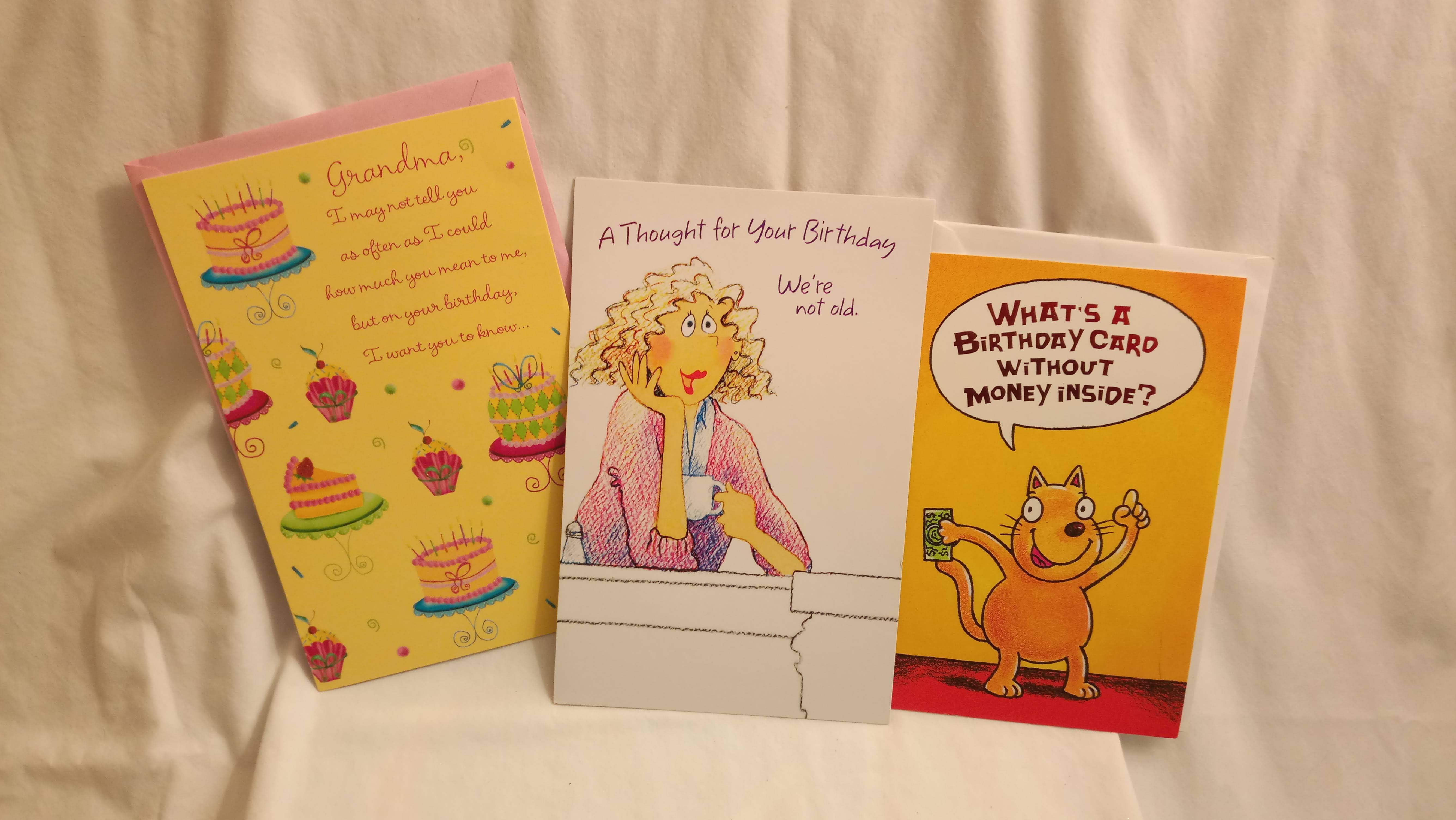 3 BIRTHDAY CARDS SET ($10.03 VALUE)
