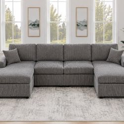 U-Shaped Sectional Sofa | Removable Washable Cover