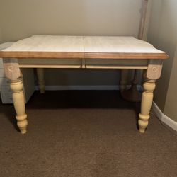 Solid oak Wood Vintage Dining Table