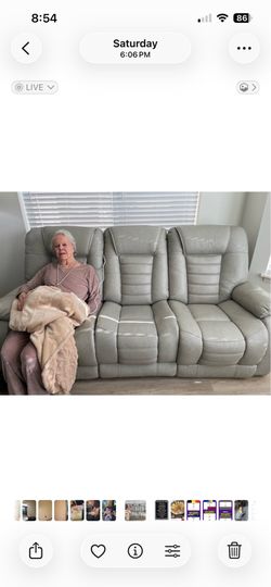 Malibu 3 Power Sofa in Light Gray