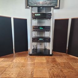 Vintage ONKYO Stereo System With DCM Standing Speakers