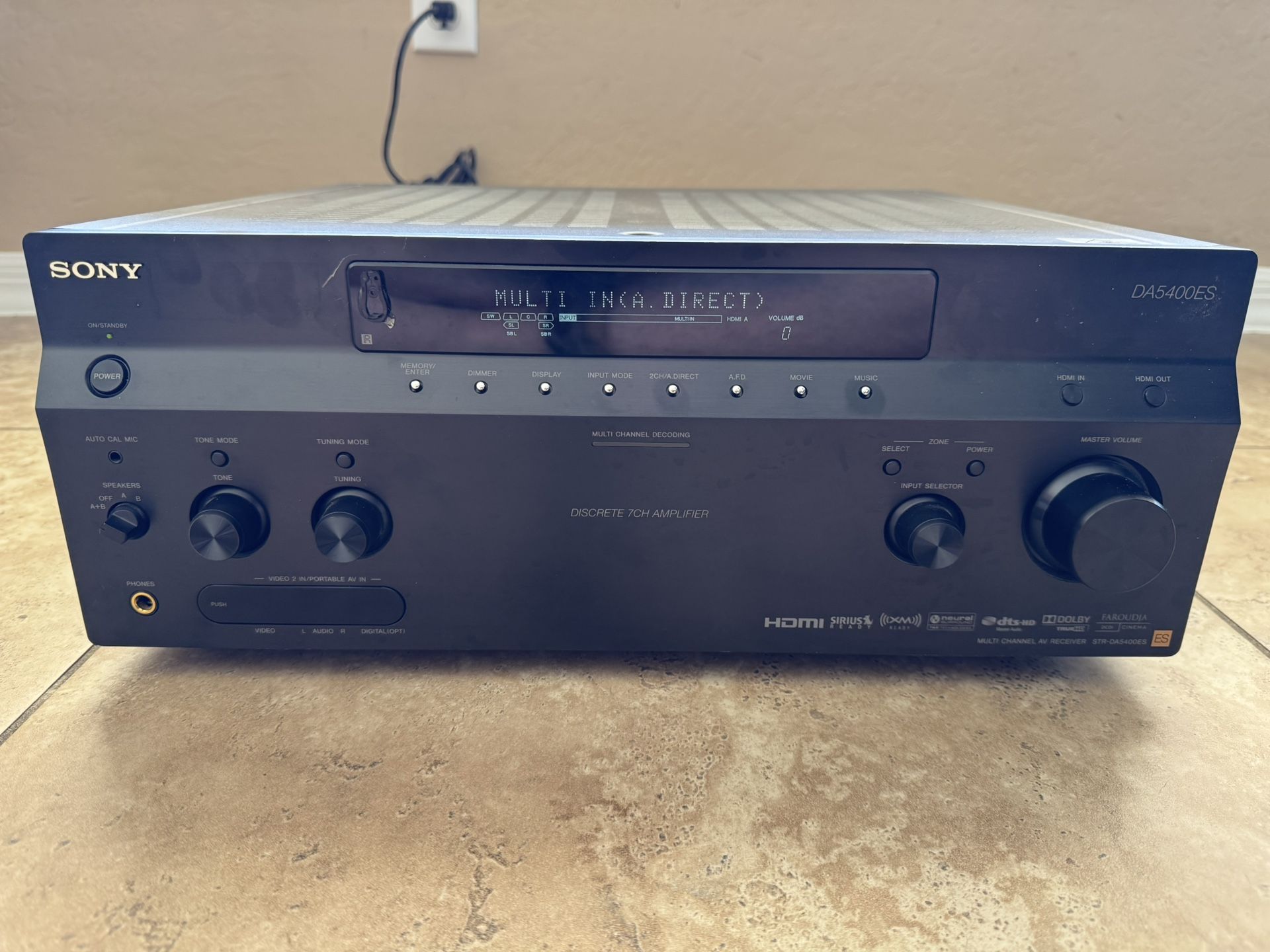 Sony STR DA5400ES 7 1 Home Theater Receiver ES Series For Sale In 