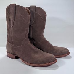 Tecovas Honey Brown Suede The Shane Roper Western Cowboy Boots Men Size 10.5D